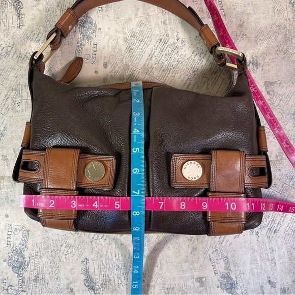 Michael Kors Rare Baguette vintage bag 2 tones of brown leather - Picture 11 of 13